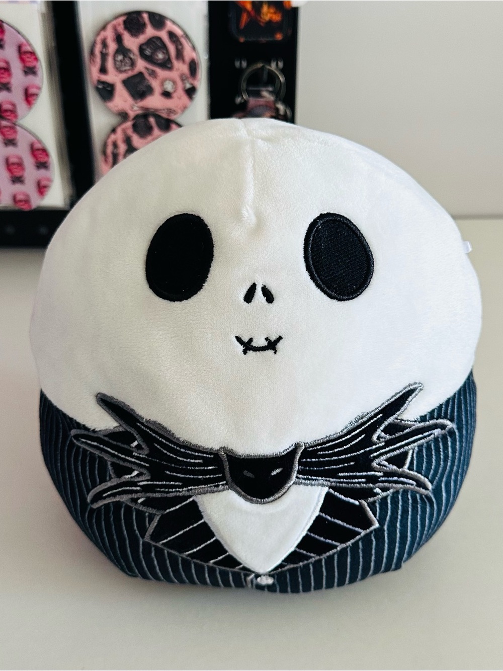 Jack Skellington Black and White Plush Squishmallows Nightmare Before Christmas